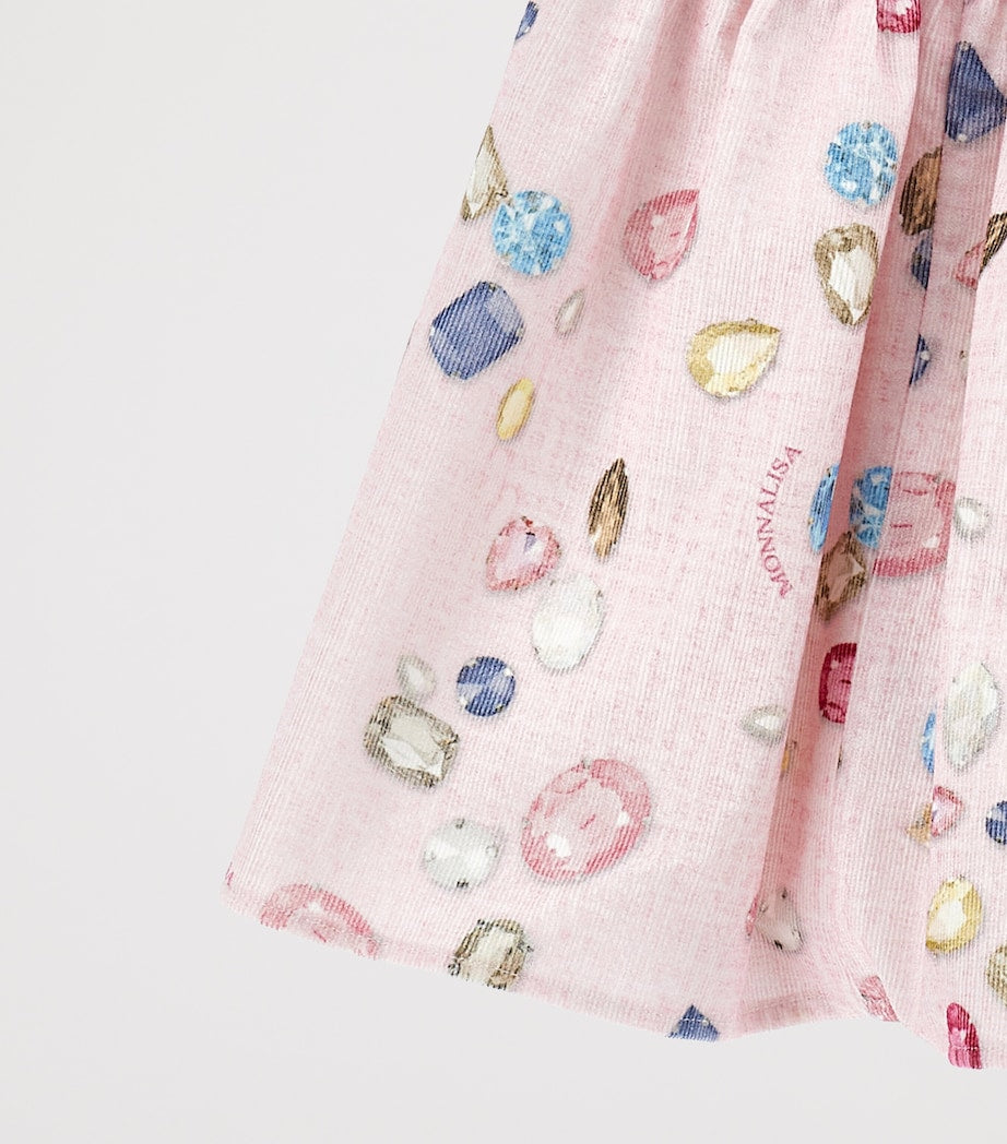 Monnalisa Multi Cotton Gem Print Dress (2-12 Years)