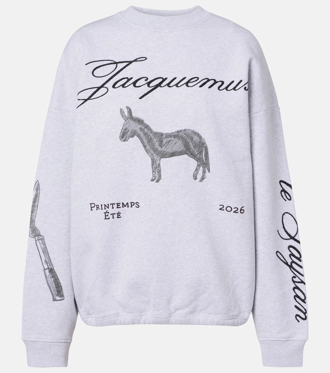 Jacquemus - Ane embroidered cotton sweatshirt