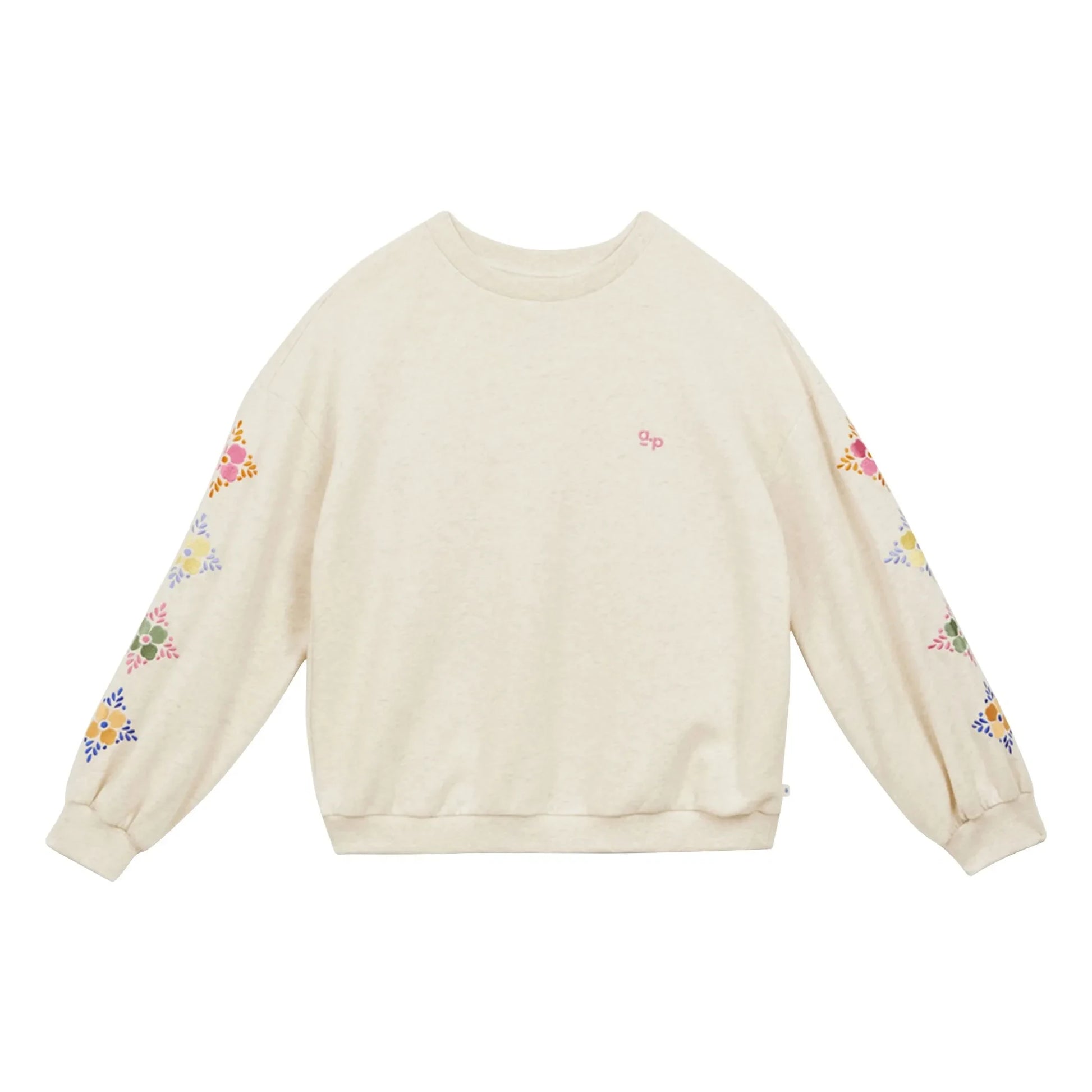 a.p - Sweat Embroidery Organic Cotton | Sand