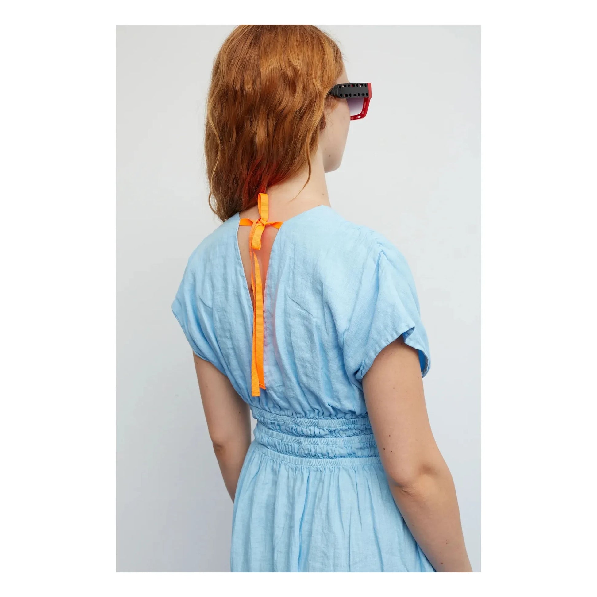 Dr Bloom - Caricia Linen Dress | Light blue