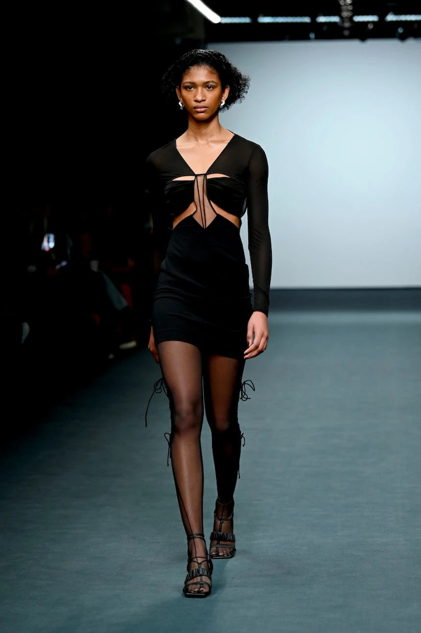 Nensi Dojaka - Cutout jersey minidress