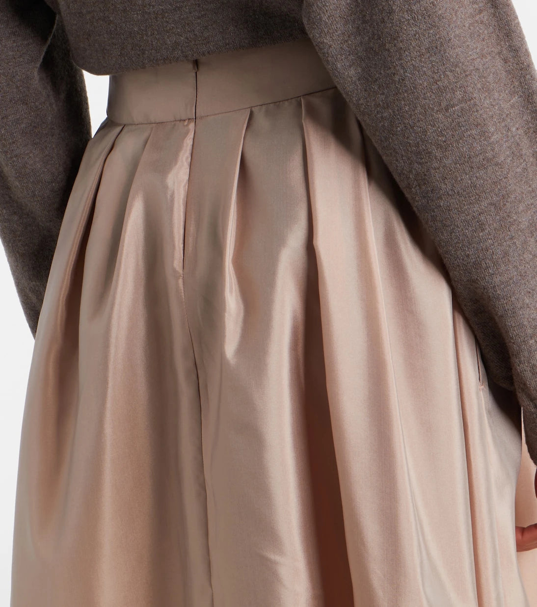 'S Max Mara - Effetto pleated taffeta midi skirt