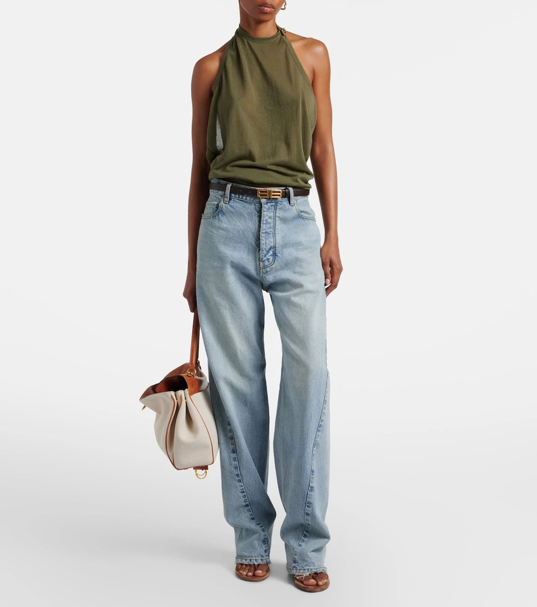 Balenciaga - Frayed tapered jeans