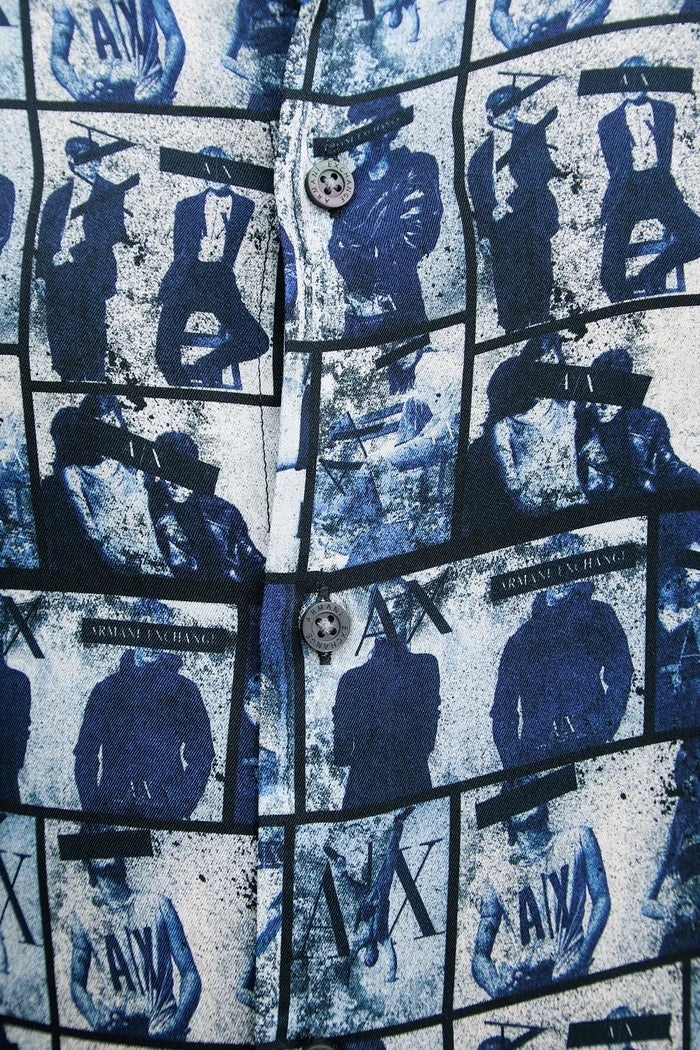 Armani Exchange erkek viskon gömlek