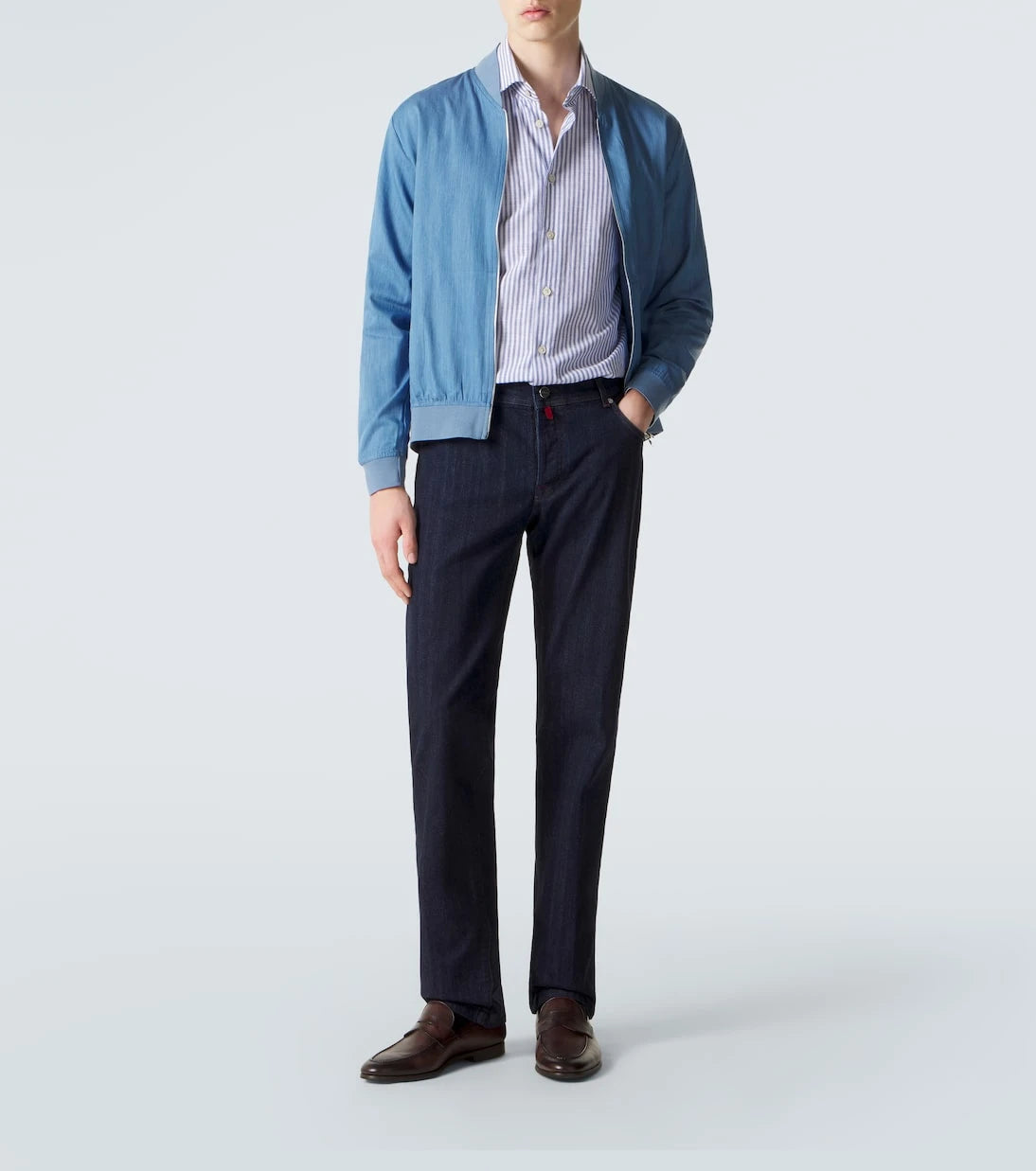 Kiton - بنطلون جينز بقصة ضيقة