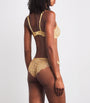 Coco De Mer Gold Embroidered Liora Brazilian Briefs