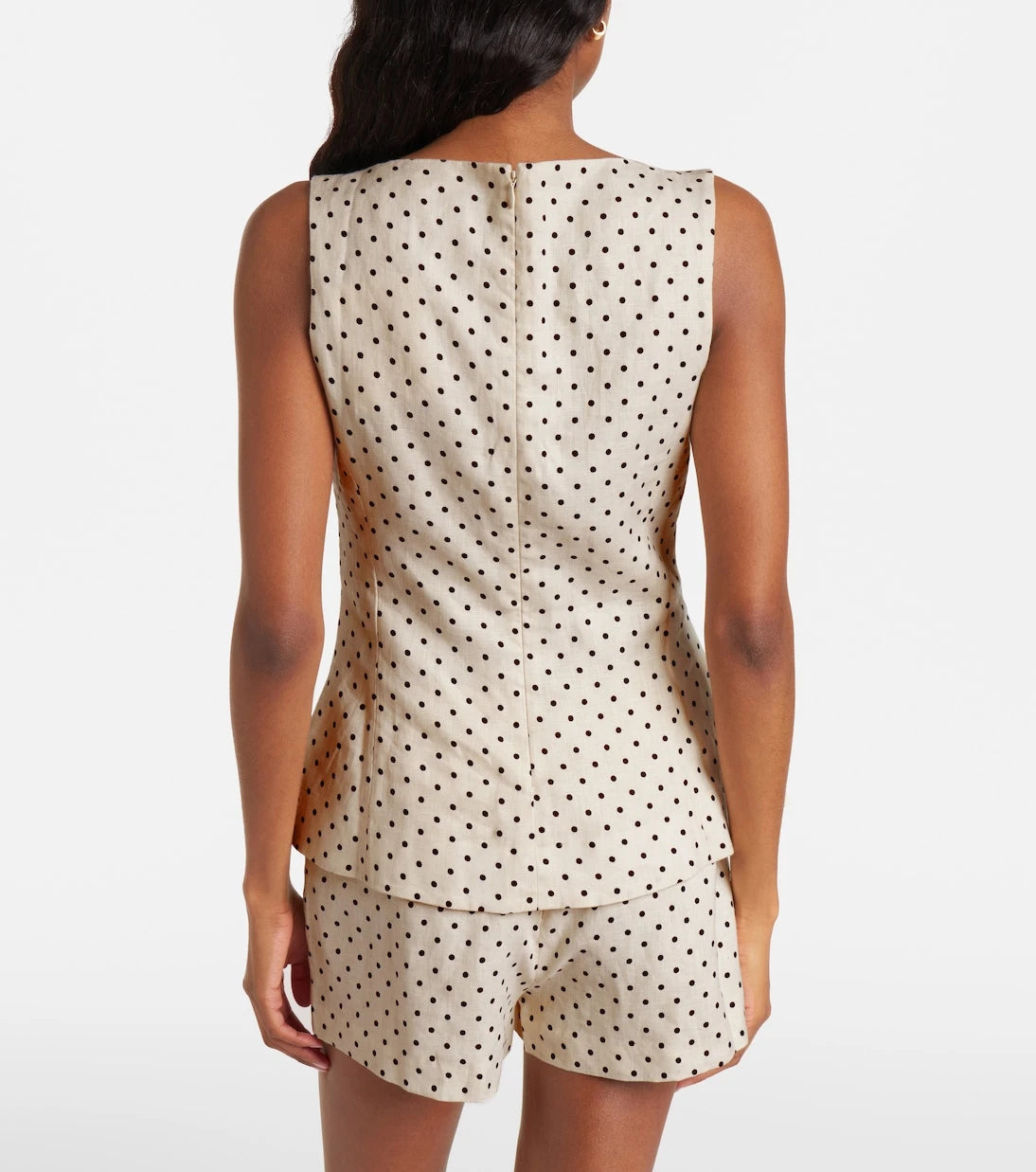 Faithfull - Iria polka-dot linen top