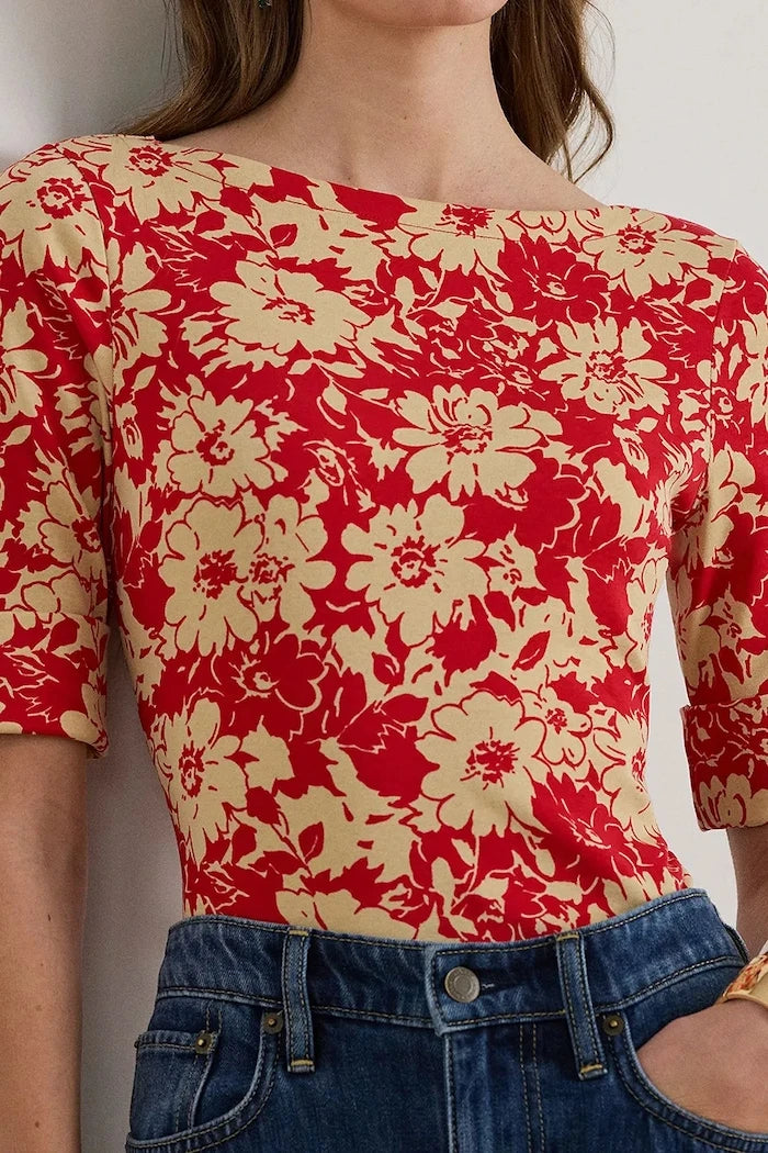 Lauren Ralph Lauren тениска basic дамска от памук
