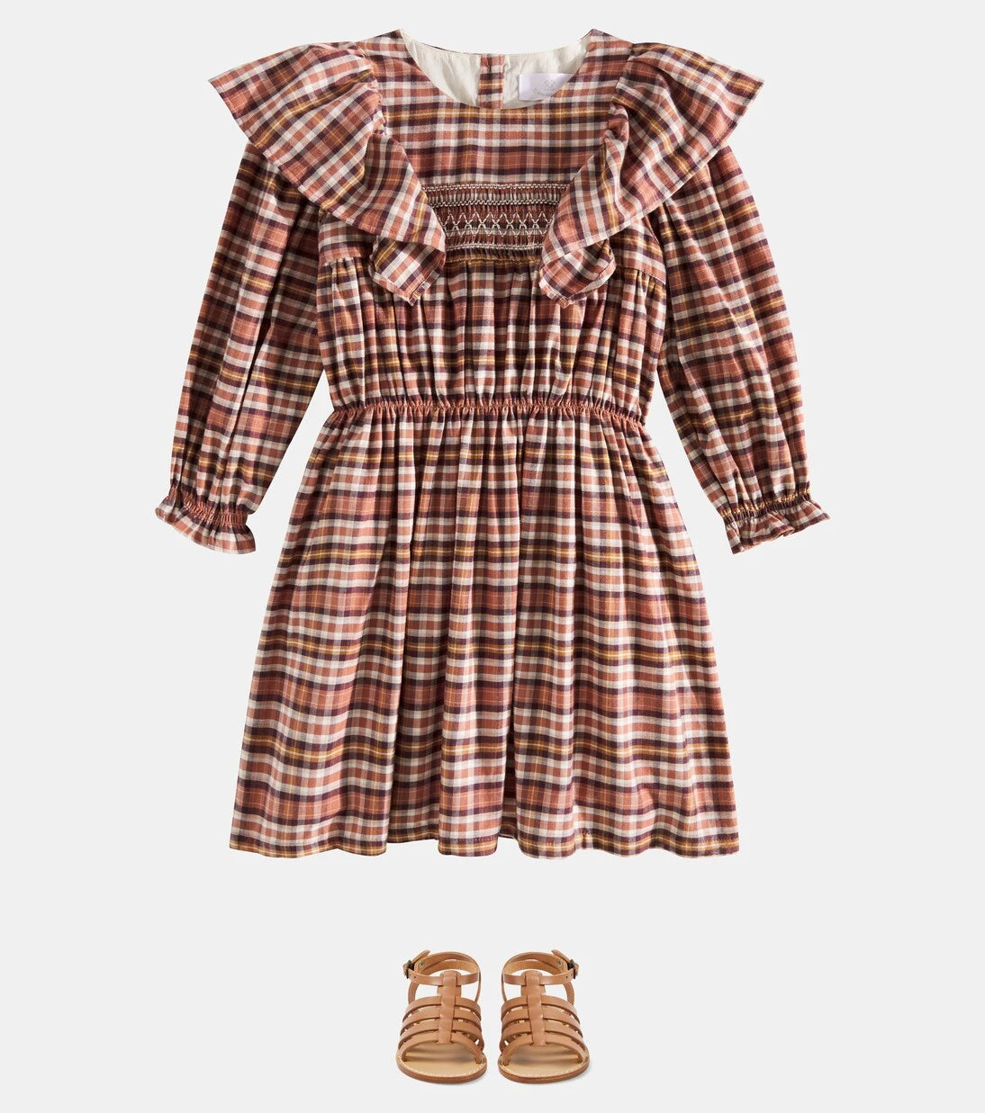 C'era Una Volta - Alice plaid cotton flannel dress