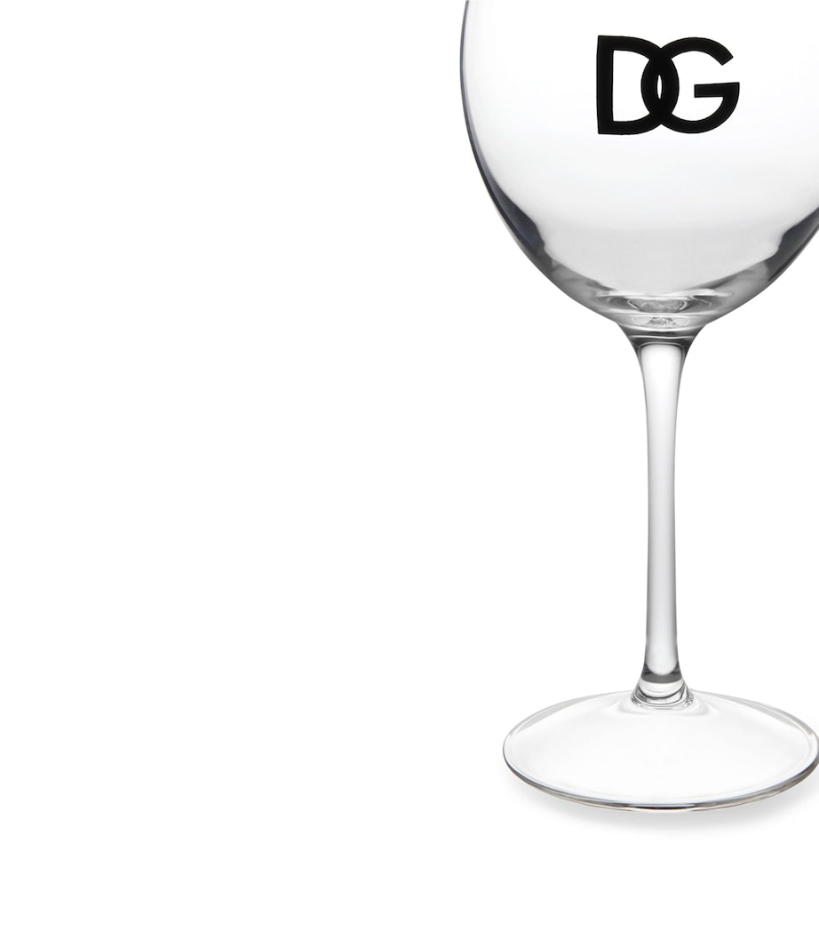 Set of 2 DG Millennials Logo Wine Glasses