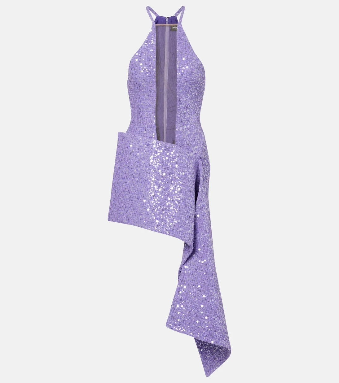 David Koma - Draped sequined minidress