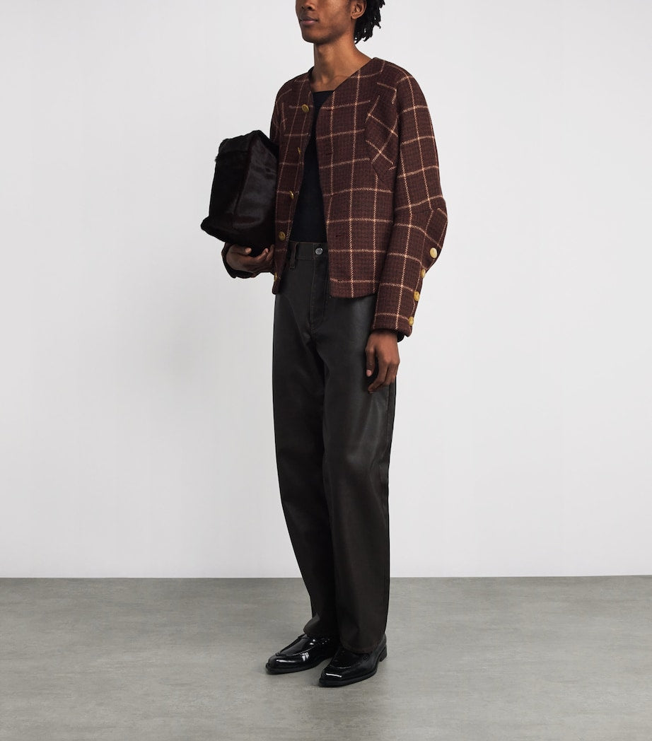 Vivienne Westwood Brown Wool Tartan Pourpoint Jacket