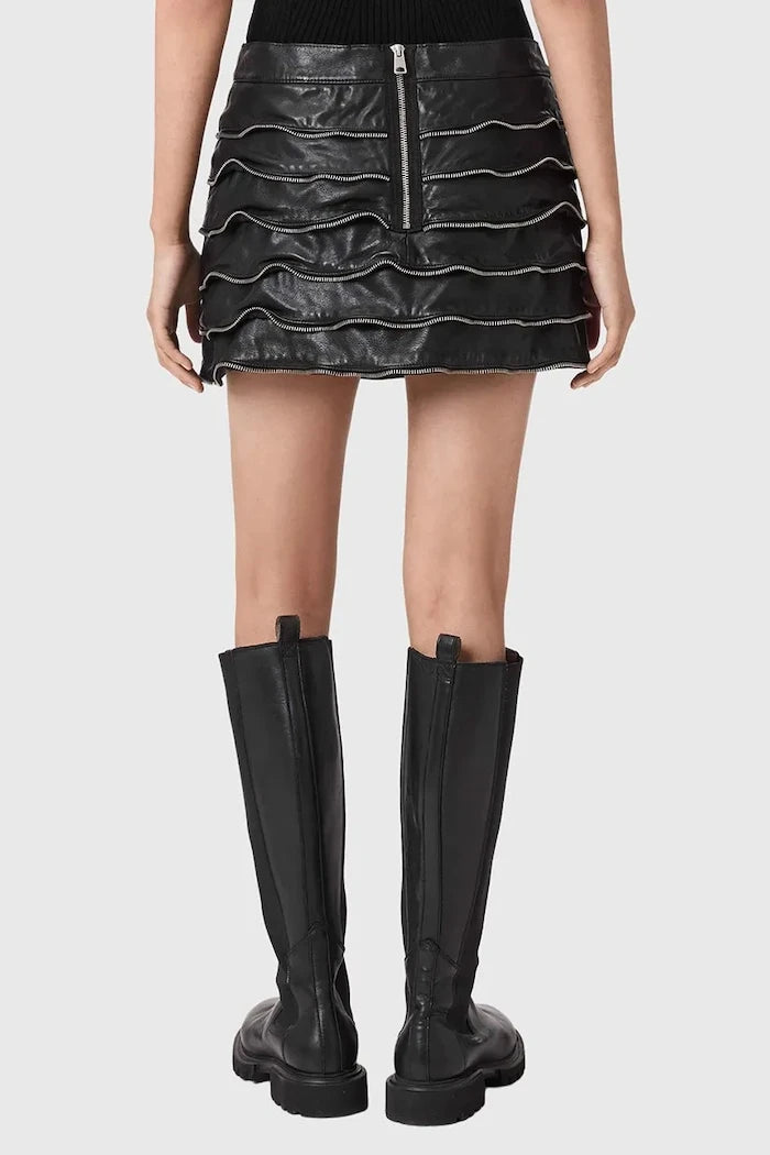 Кожена пола AllSaints EMARA