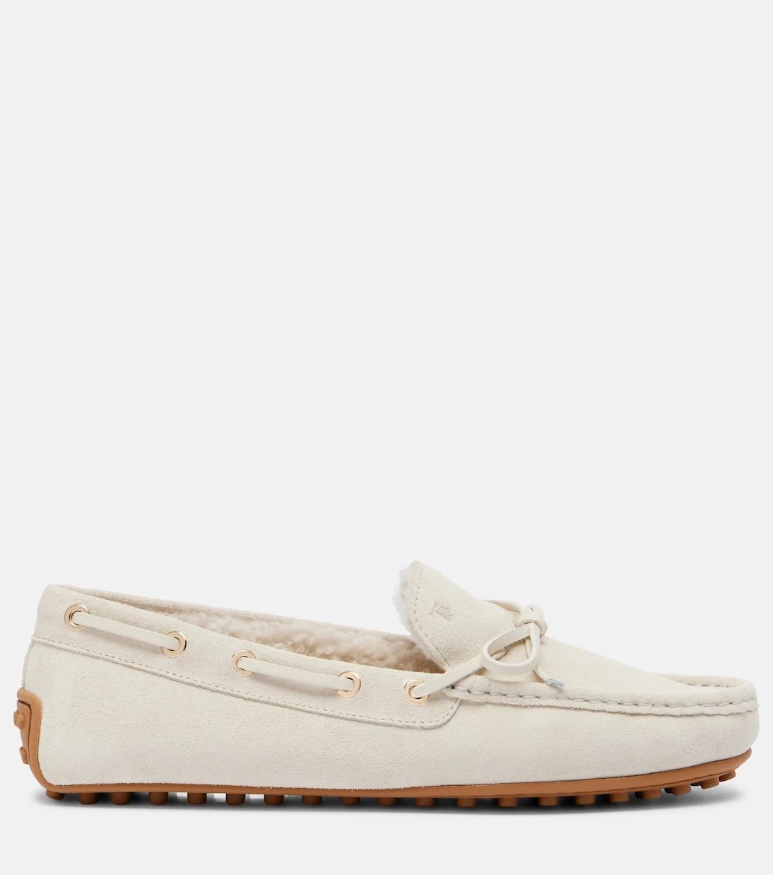 Tod's - Gommino shearling-lined suede boat shoes