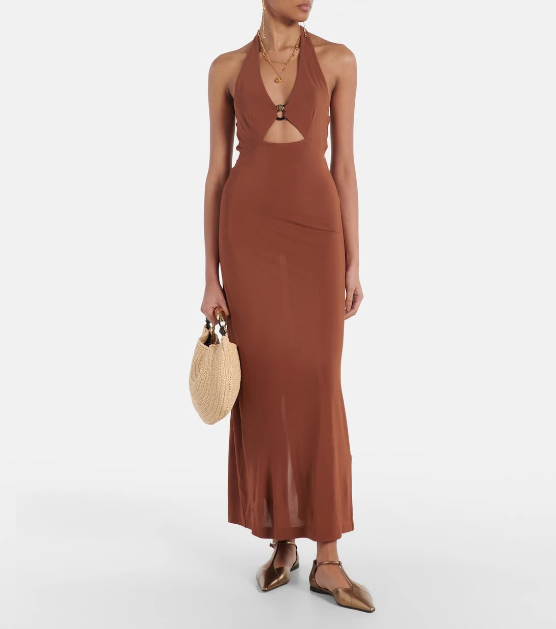 Max Mara - Ghiotto halterneck cutout maxi dress