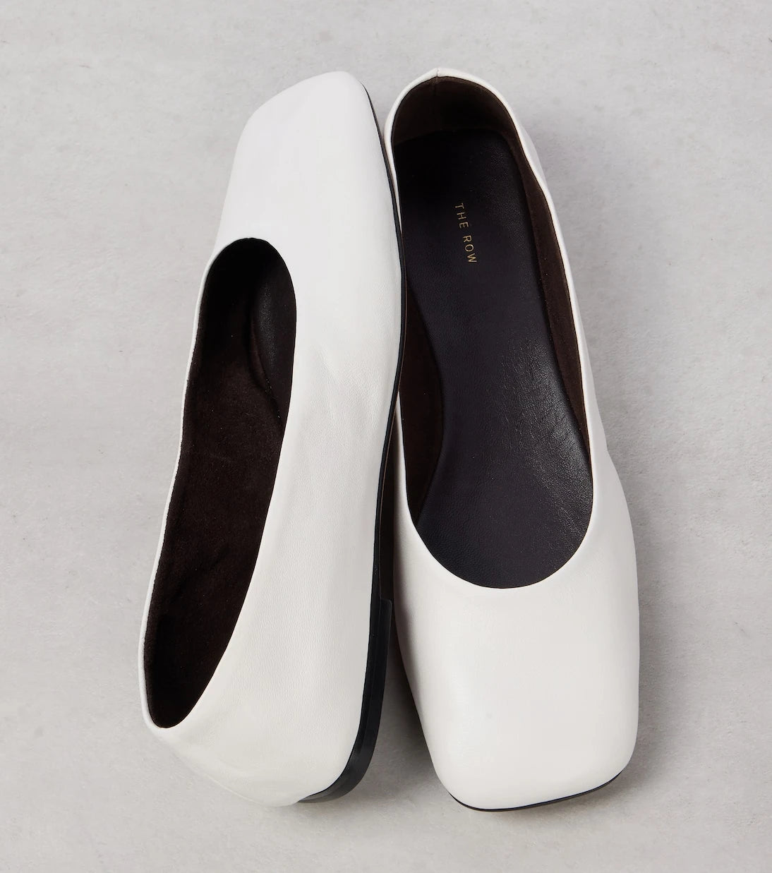 The Row - Square leather ballet flats