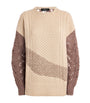 Fabiana Filippi Beige Cable-Knit Sweater