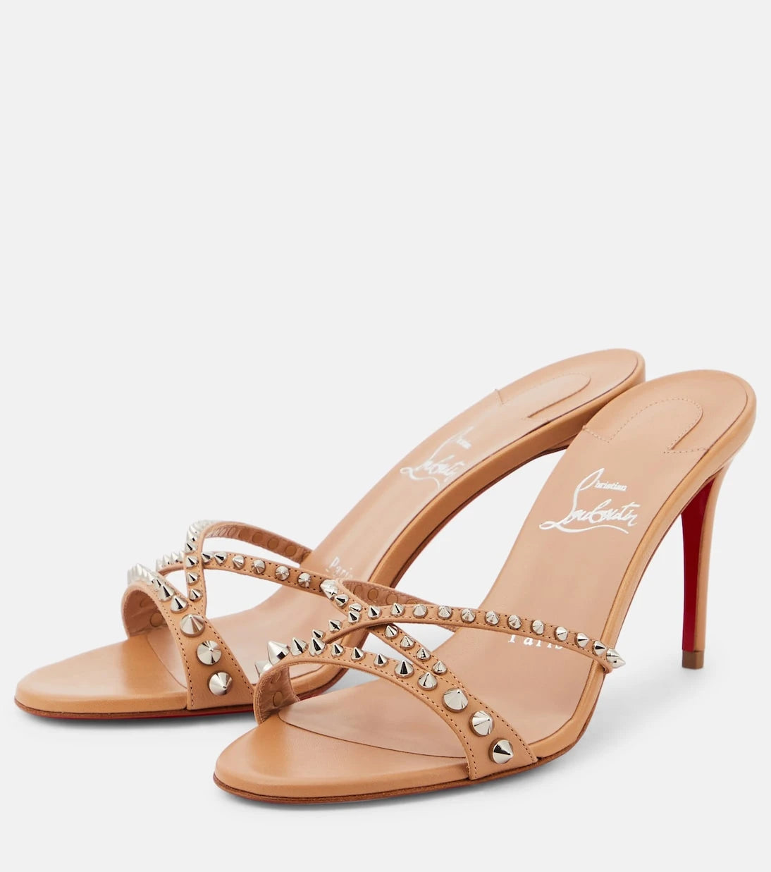 Christian Louboutin - Tatoosh 85 spiked leather mules
