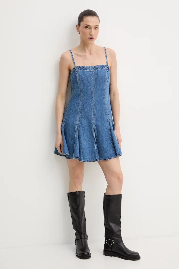 Levi's лятна дънкова рокля DENIM GODET