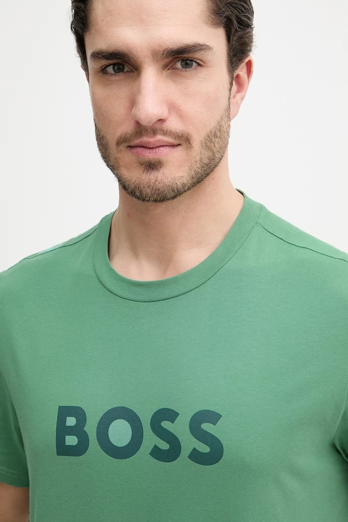 BOSS erkek pamuklu T-Shirt RN