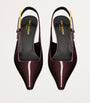 Saint Laurent Patent Leather Lee Slingback Pumps 75