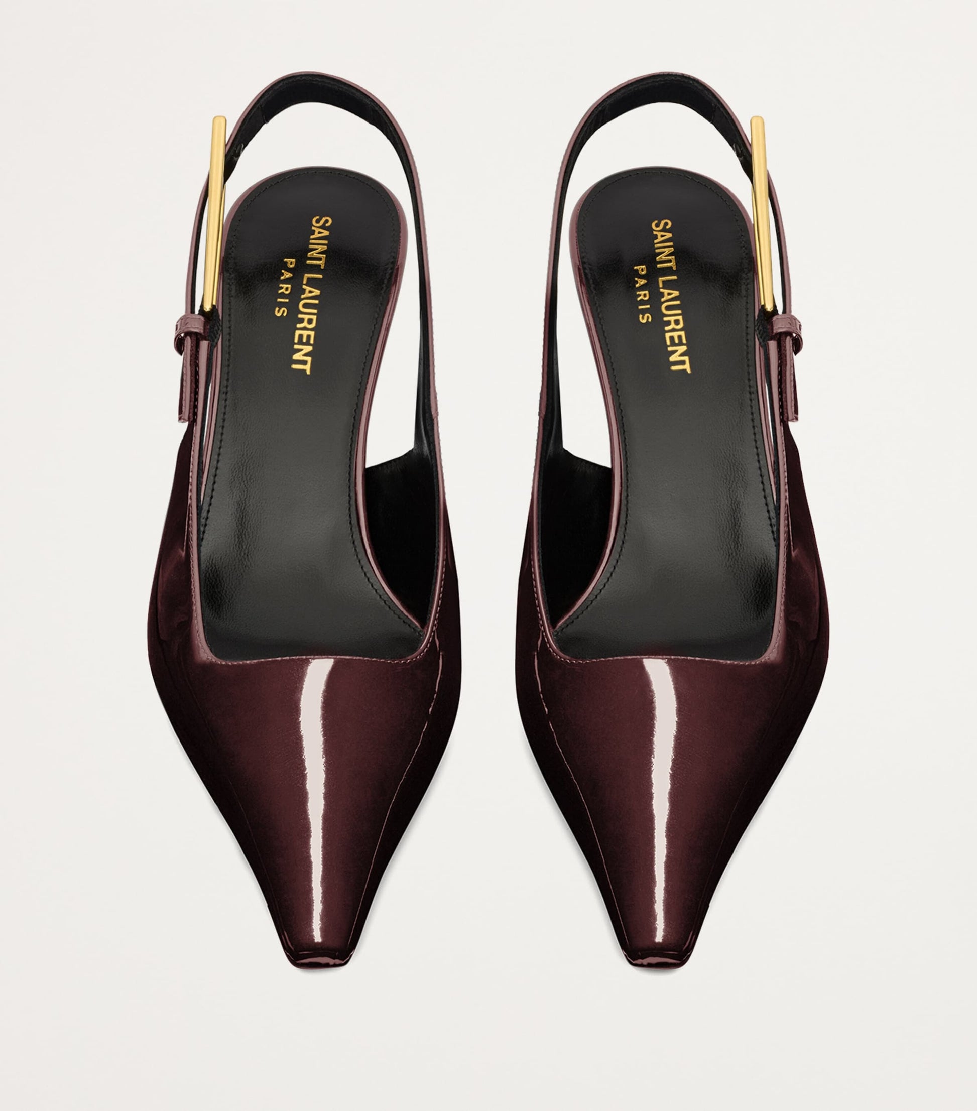 Saint Laurent Patent Leather Lee Slingback Pumps 75