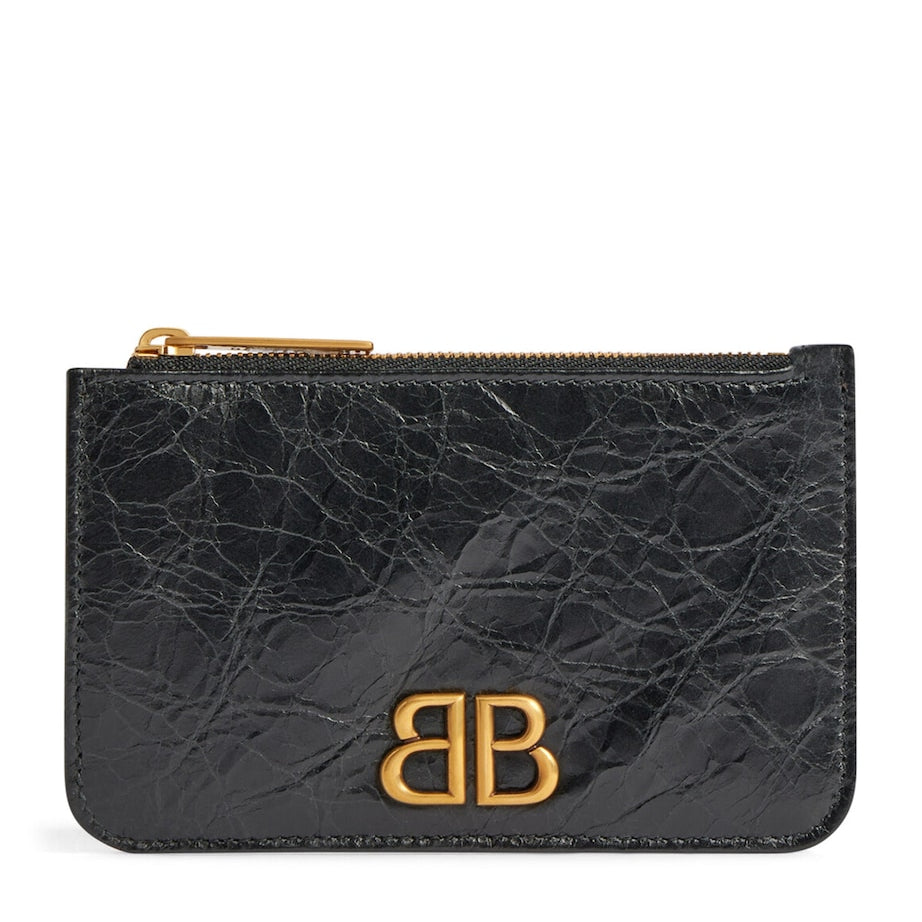 Balenciaga Black Leather Card Holder