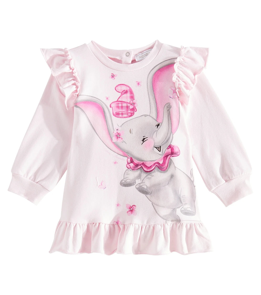 Monnalisa - Baby printed cotton-blend dress