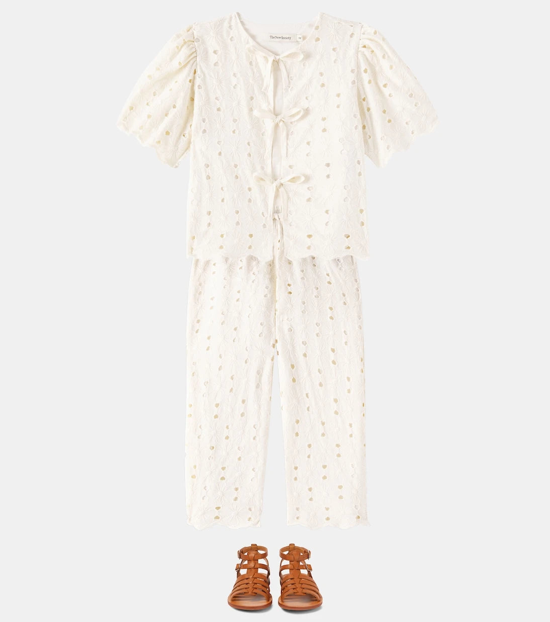 The New Society - Creta embroidered cotton-blend blouse