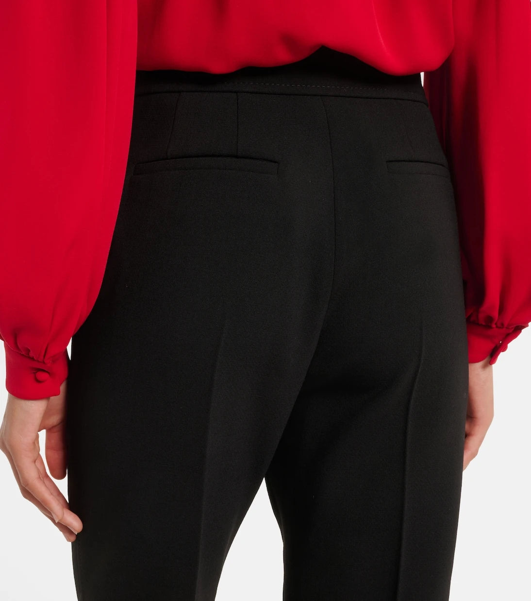 Valentino - VGold wool-blend straight pants