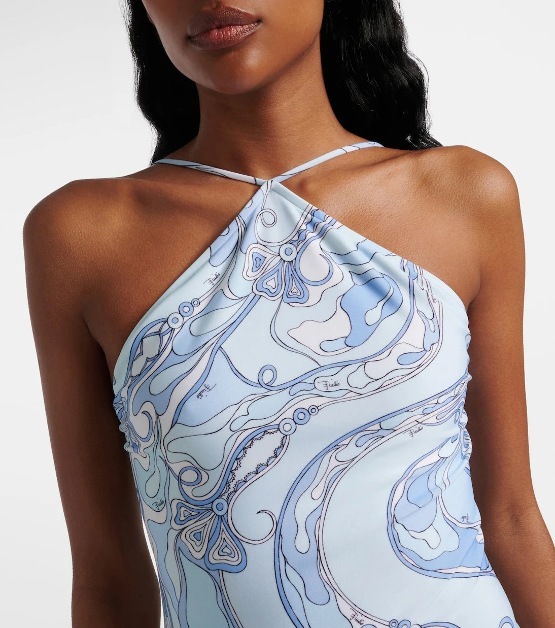 Pucci - Orchidee open-back swimsuit