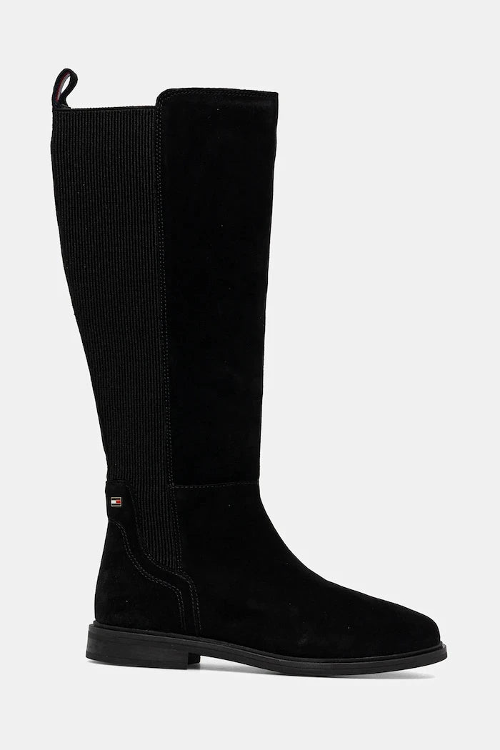 Tommy Hilfiger FLAG SUEDE LONG BOOT Süet Çizme