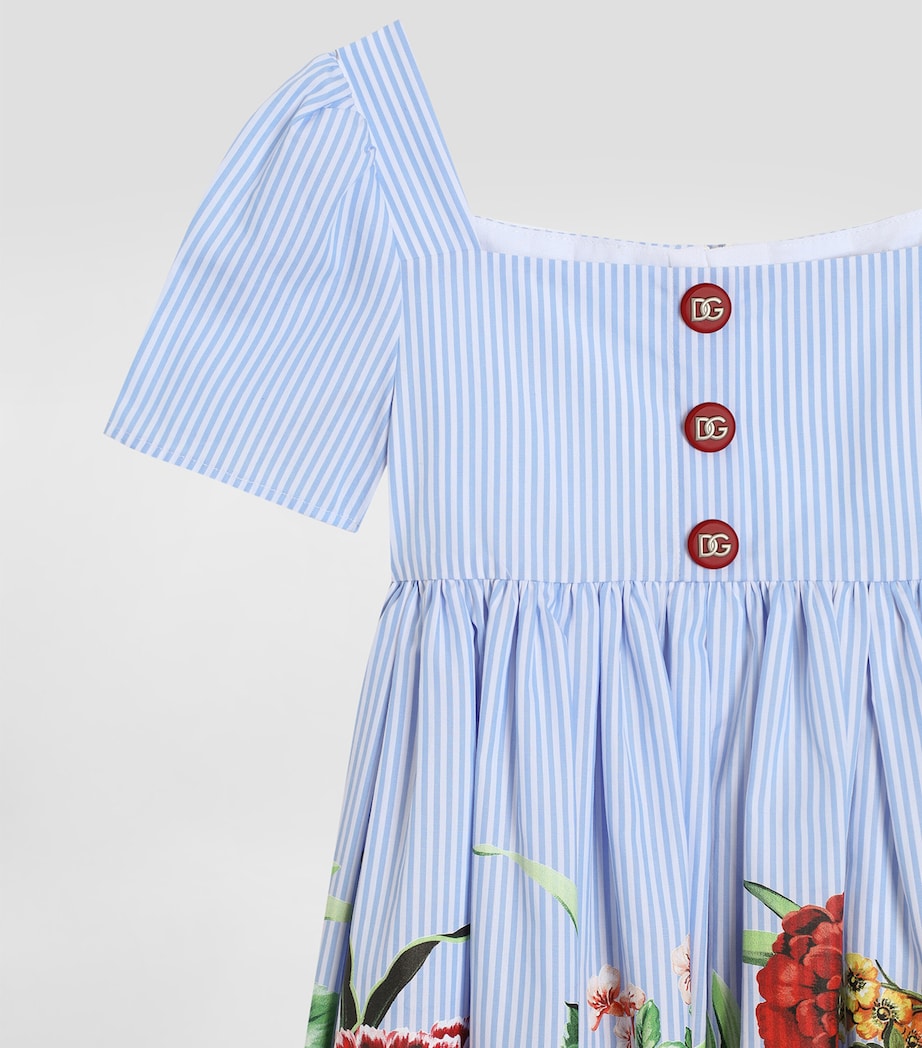 Dolce & Gabbana Kids Stripe Floral Dress (8-12+ Years)