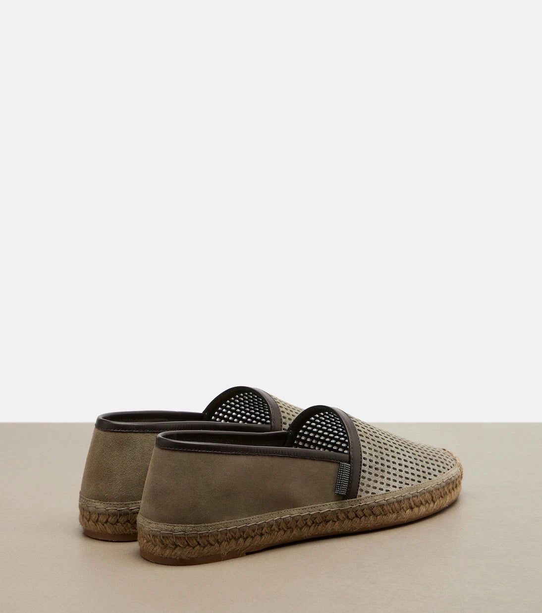Brunello Cucinelli - Perforated leather and suede espadrilles