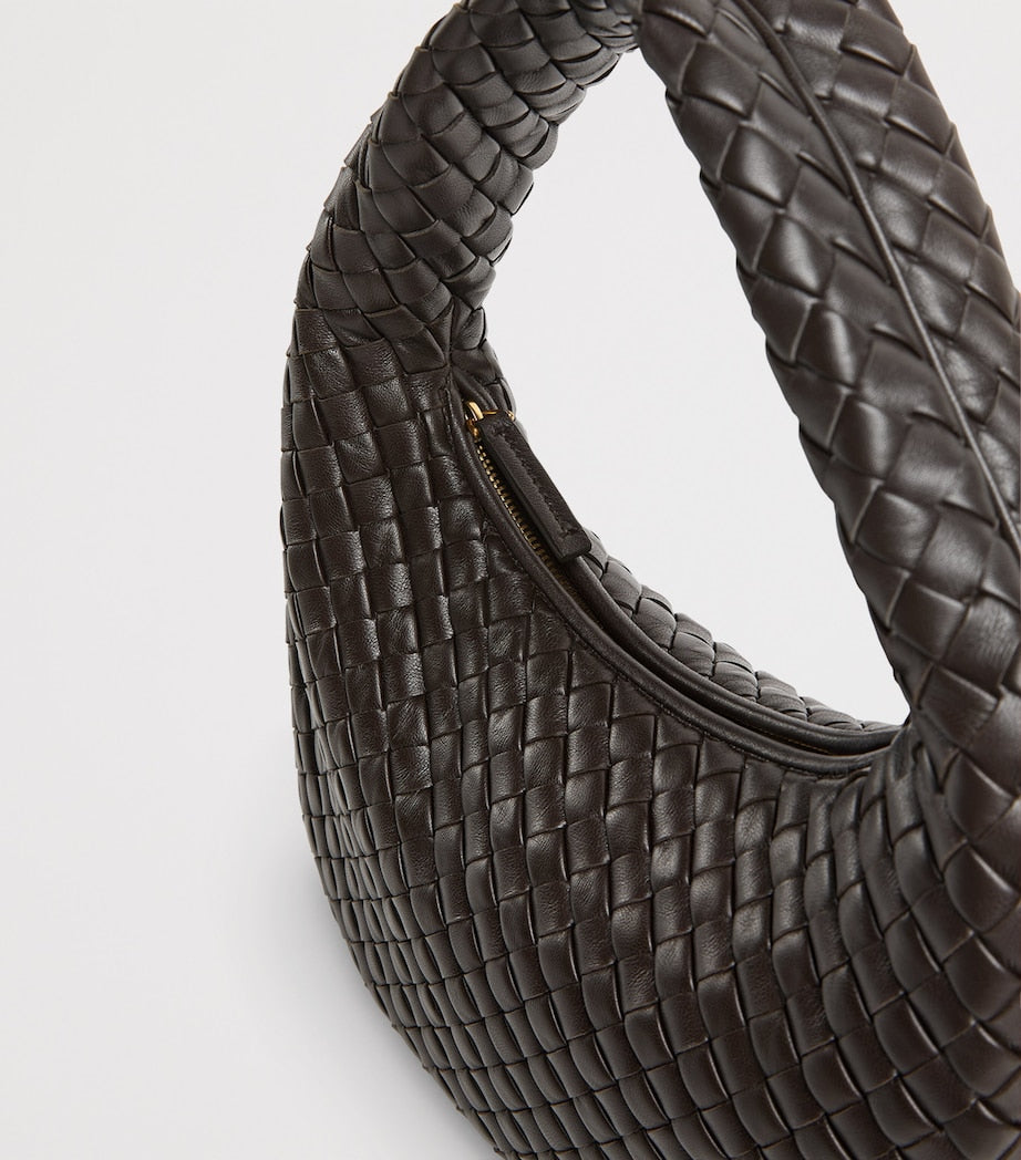 Small Intrecciato Leather Veneta Shoulder Bag