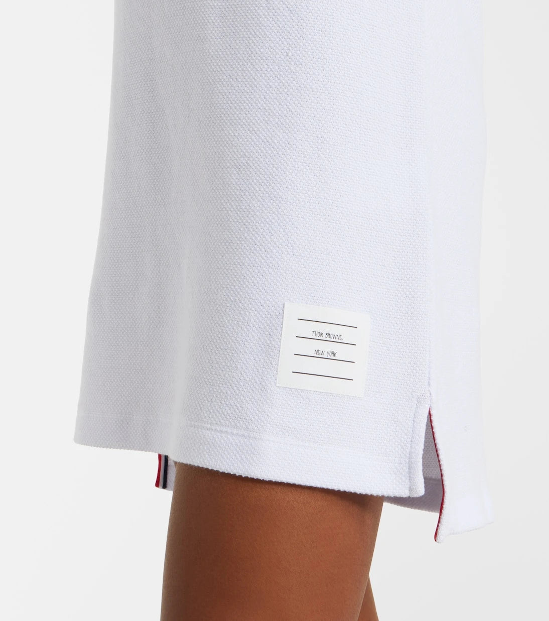 Thom Browne - 4-Bar cotton piqué polo dress
