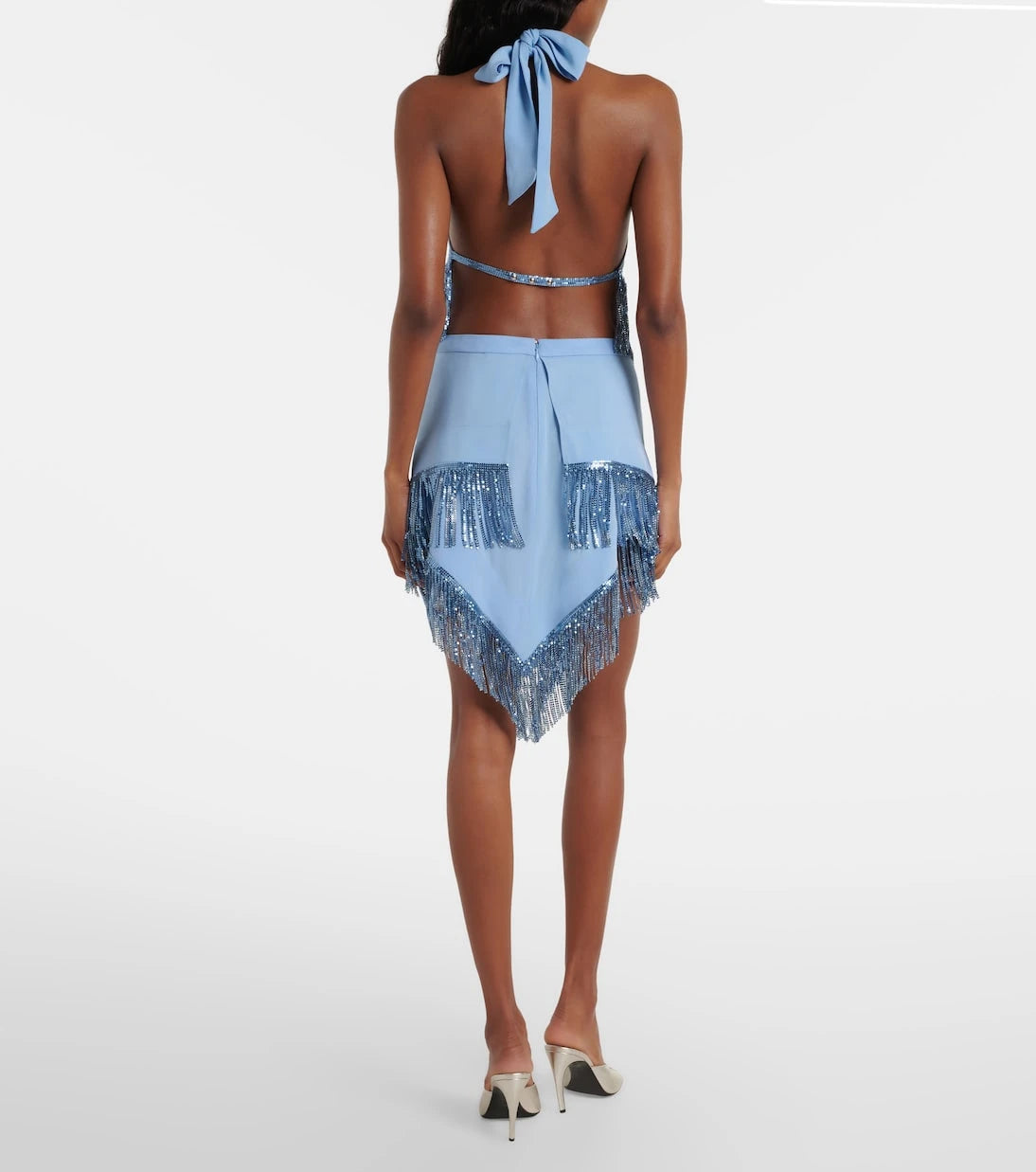 Rabanne - Chainmail crêpe miniskirt