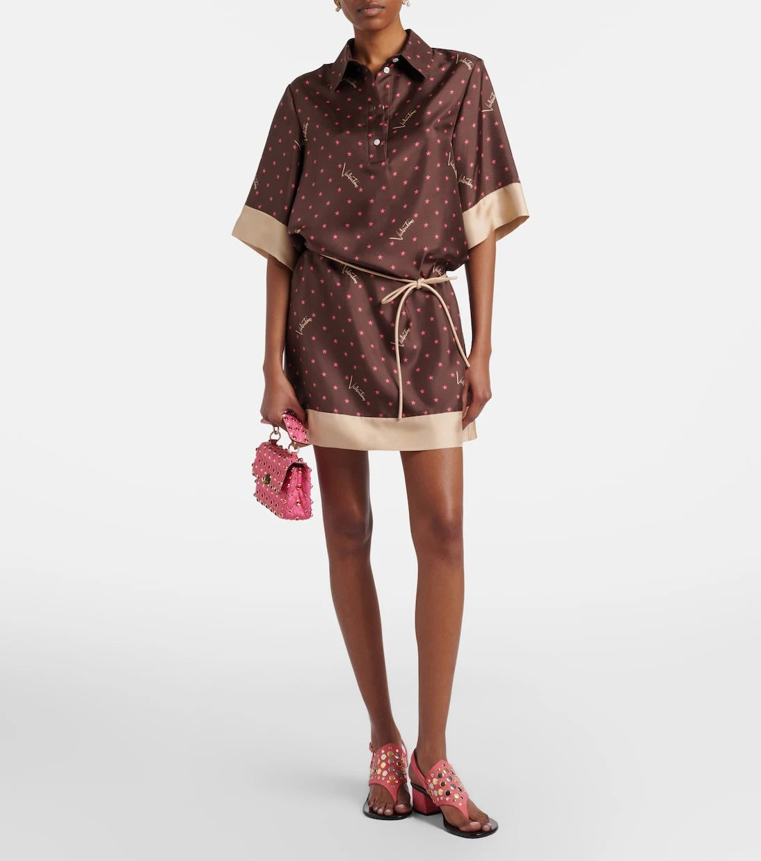 Valentino - Printed silk twill shirt dress