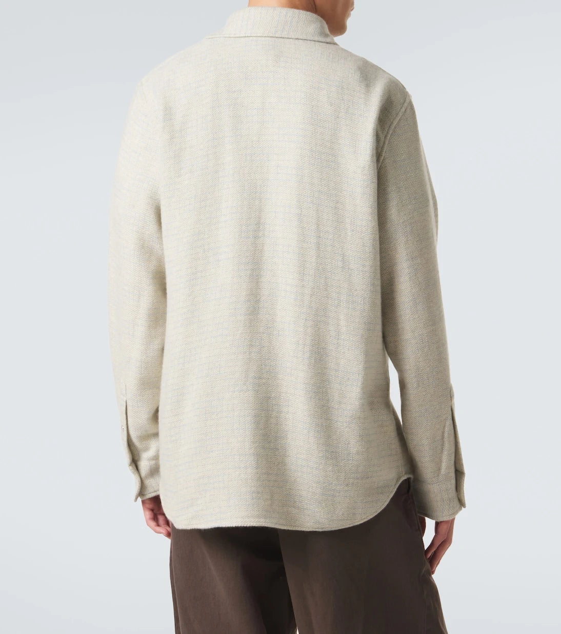 God's True Cashmere - Checked cashmere shirt with quartz