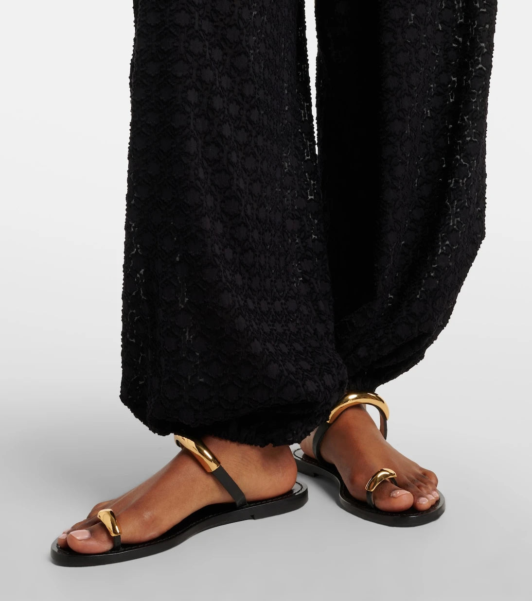 Eres - Evening silk and cotton jacquard jumpsuit