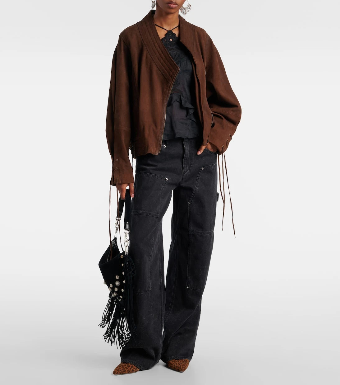 Isabel Marant - Padim 50 leopard-print suede slingback pumps
