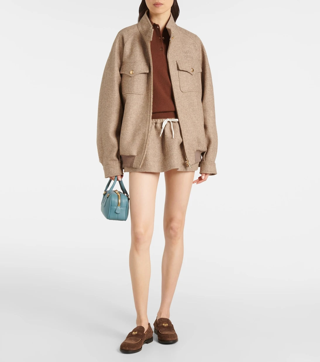 Miu Miu - Virgin wool miniskirt