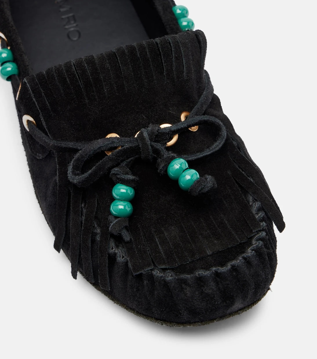 Farm Rio - Beaded suede boat shoes