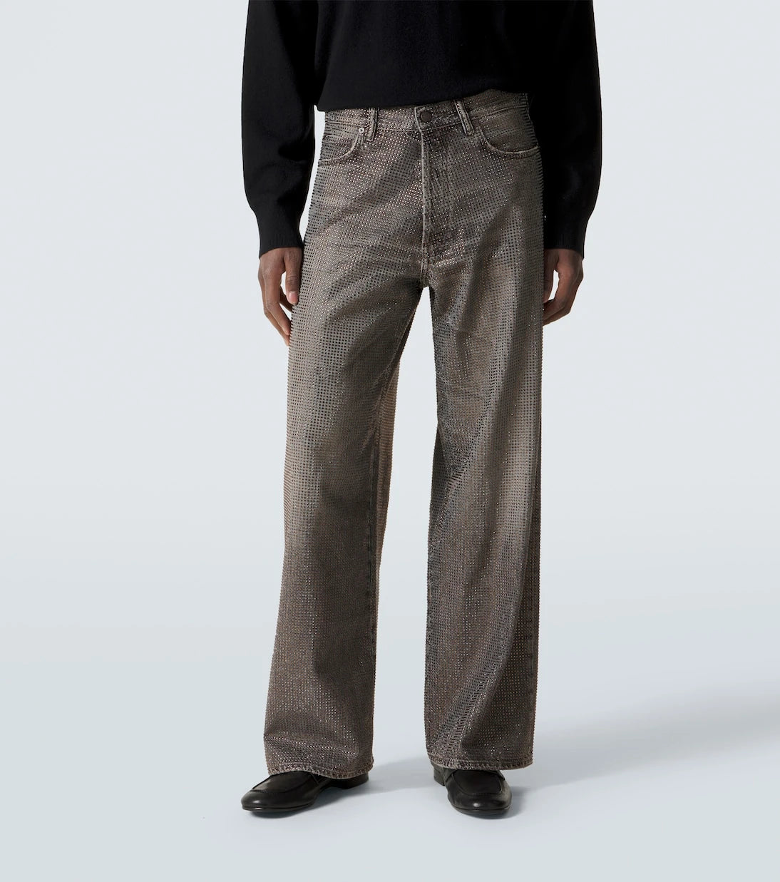Acne Studios - جينز واسع الساقين مزين بطبعة 1981