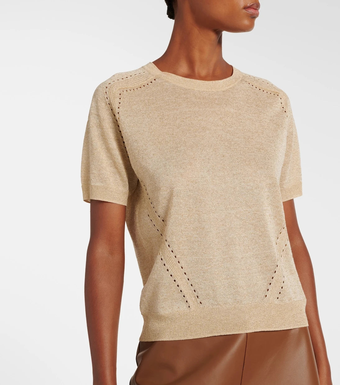 Joseph - Lille knitted lamé top