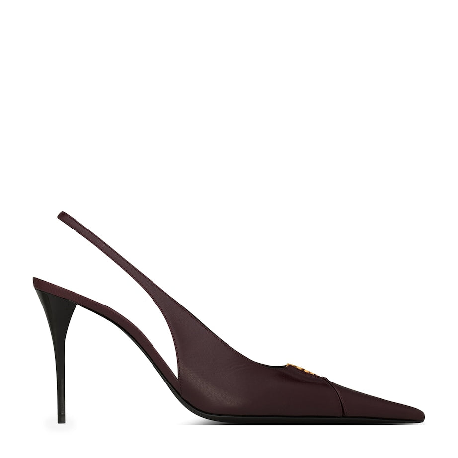 Saint Laurent Pink Babylone Slingback Pumps 90