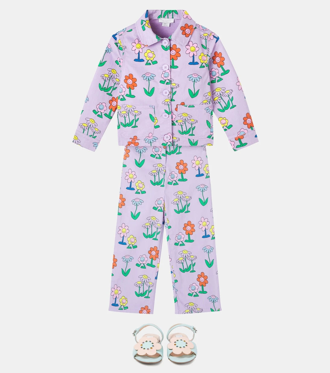Stella McCartney Kids - Floral cotton-blend shirt