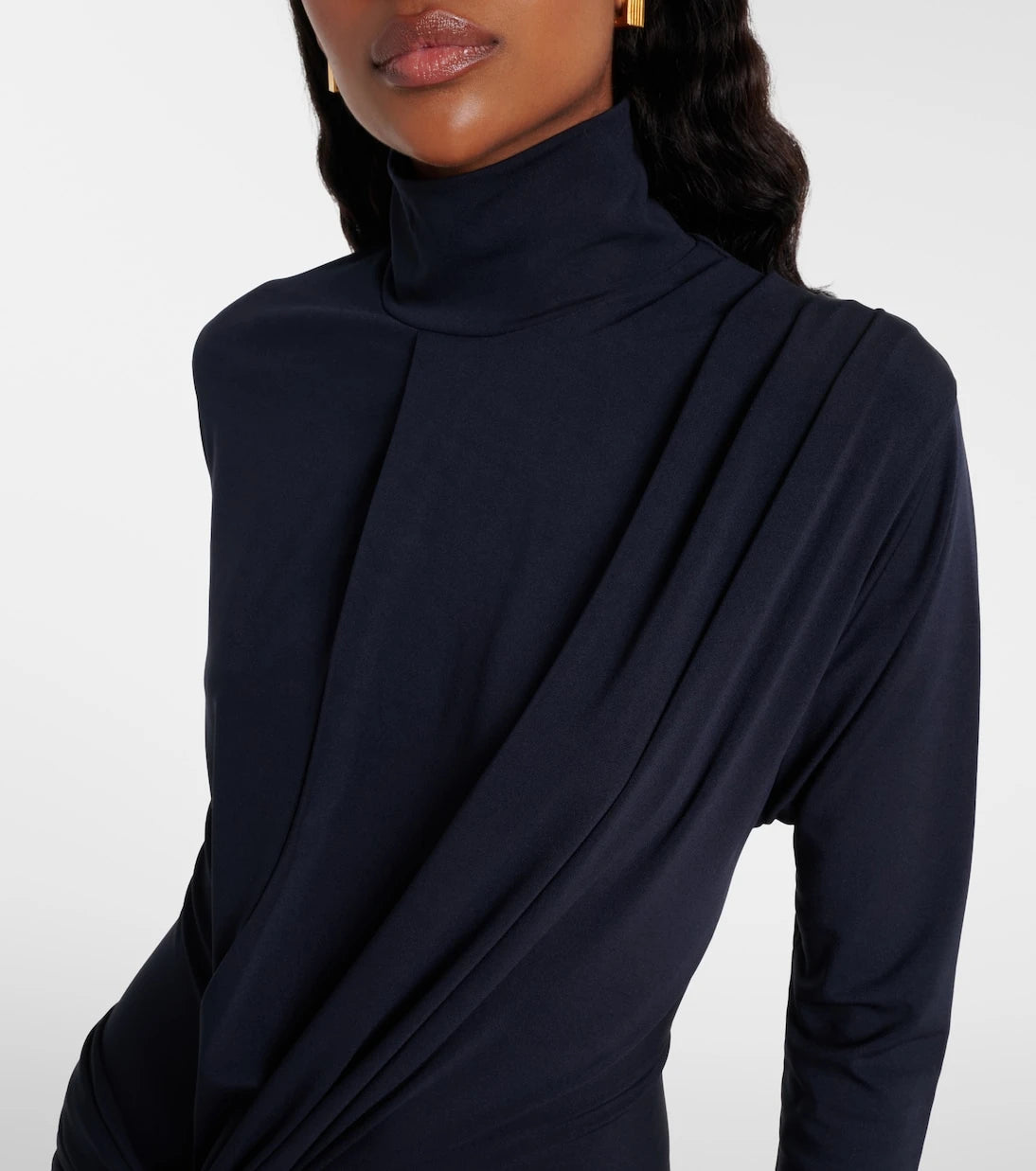 Victoria Beckham - Gathered jersey midi dress