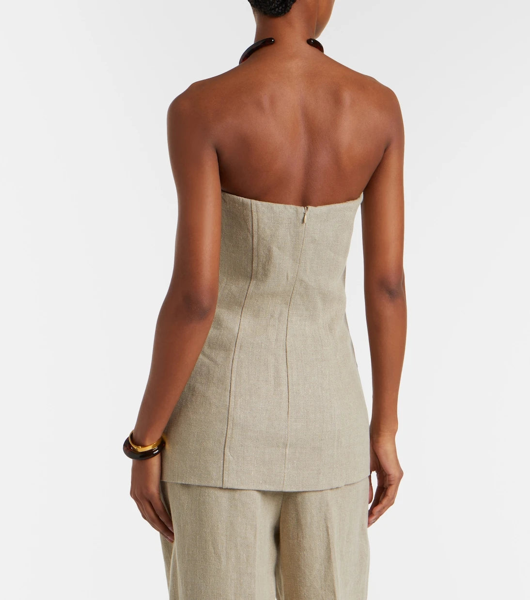 Toteme - Strapless linen bustier top