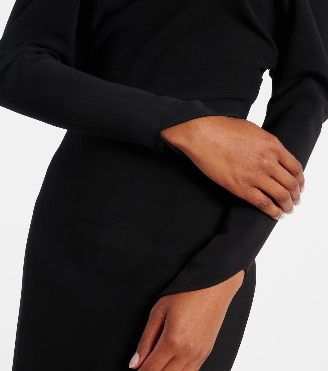 Courrèges - Circle open-back high-neck gown